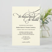 Einladung zur Hochzeit | Elfenbein halten müssen (Stehend Vorderseite)