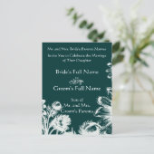 Einladung zur Hochzeit Emerald Green Vintag Floral (Stehend Vorderseite)