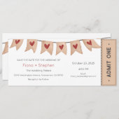 Einladung zur Hochzeit, Empfang zur Hochzeitsfeier (Vorne/Hinten)