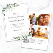 Einladung zur Hochzeit | Eucalyptus QR Code Foto