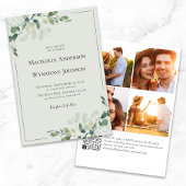 Einladung zur Hochzeit | Eucalyptus QR Code Foto