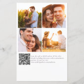 Einladung zur Hochzeit | Eukalyptus QR Code (Rückseite)