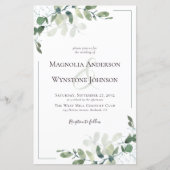 Einladung zur Hochzeit | Eukalyptus QR Code (Vorderseite)