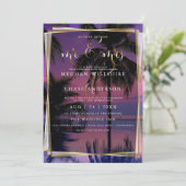 Einladung zur Hochzeit | Exotischer tropischer Nac (Stehend Vorderseite)