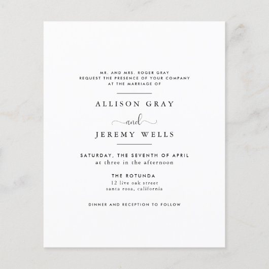 Einladung zur Hochzeit Flyer (Vorne)