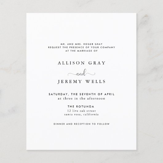 Einladung zur Hochzeit Flyer (Vorne)