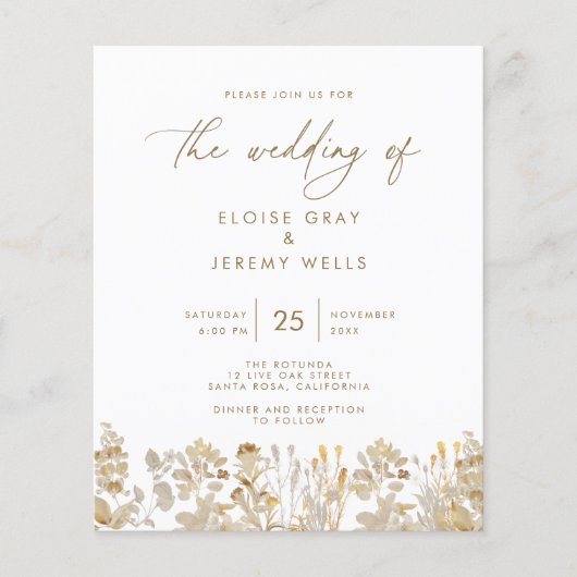 Einladung zur Hochzeit | Flyer Bella (Vorne)