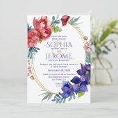 Einladung zur Hochzeit | Frohes Wasser (Stehend Vorderseite)