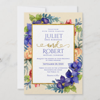 Einladung zur Hochzeit | Frohes Wasserfarben