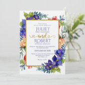 Einladung zur Hochzeit | Frohes Wasserfarben (Stehend Vorderseite)