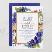Einladung zur Hochzeit | Frohes Wasserfarben (Vorne/Hinten)