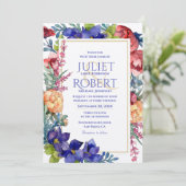 Einladung zur Hochzeit | Frohes Wasserfarben (Stehend Vorderseite)
