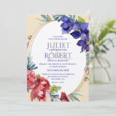 Einladung zur Hochzeit | Frohes Wasserfarben (Stehend Vorderseite)