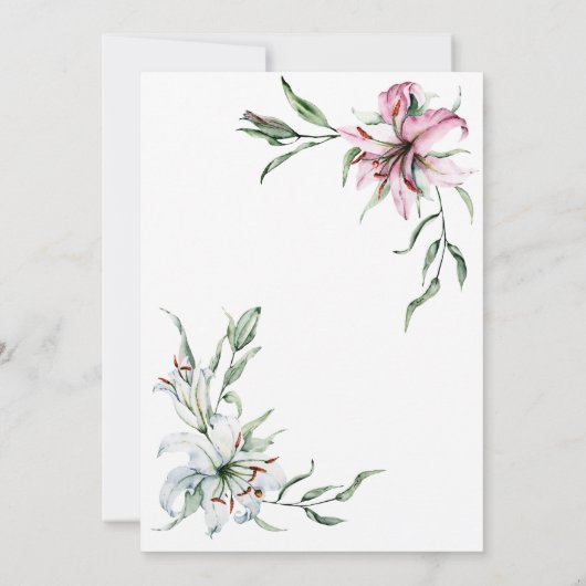 Einladung zur Hochzeit für Freunde, Blumenkarten (Rückseite)