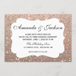 Einladung zur Hochzeit - Glit Fab Two - Rose Gold