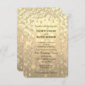 Einladung zur Hochzeit | Gold Crystal (Vorne/Hinten)