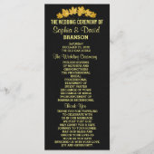 Einladung zur Hochzeit | Gold Fall Foliage Leather (Vorderseite)