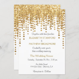 Einladung zur Hochzeit | Gold Glitzer Confetti