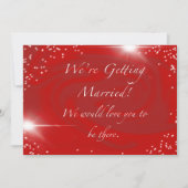 Einladung zur Hochzeit. Hellrot, sternig. (Vorderseite)