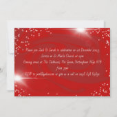 Einladung zur Hochzeit. Hellrot, sternig. (Rückseite)