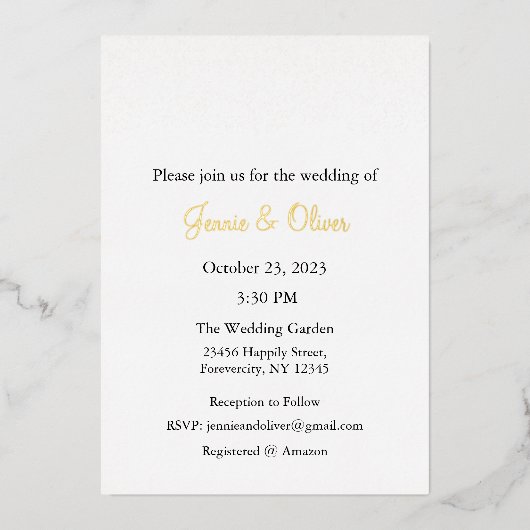 Einladung zur Hochzeit, Hochzeitstag, Boden, Spitz (Vorderseite)