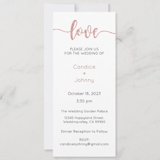 Einladung zur Hochzeit, Hochzeitstagung, Herz (Vorderseite)