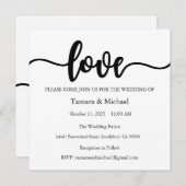 Einladung zur Hochzeit, Hochzeitstagung, Liebe (Vorne/Hinten)