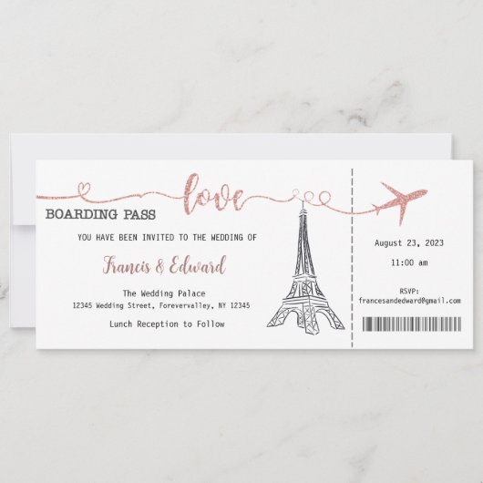 Einladung zur Hochzeit, Hochzeitstagung, Liebe (Vorderseite)