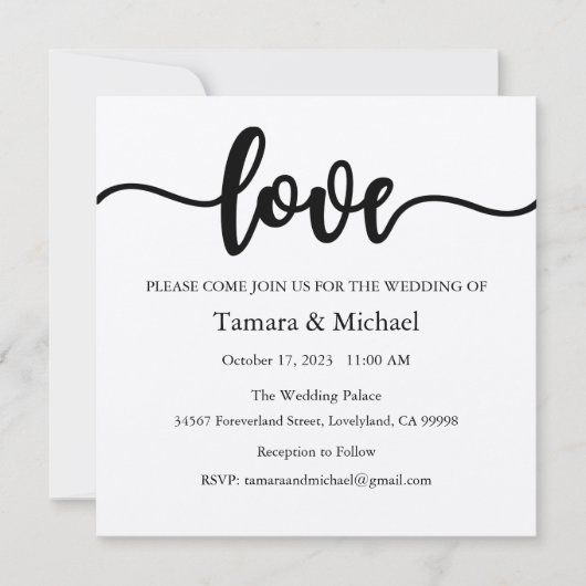 Einladung zur Hochzeit, Hochzeitstagung, Liebe (Vorderseite)