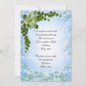 Einladung zur Hochzeit Hydrangea und Efeu (Rückseite)