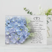 Einladung zur Hochzeit Hydrangea und Lace (Stehend Vorderseite)