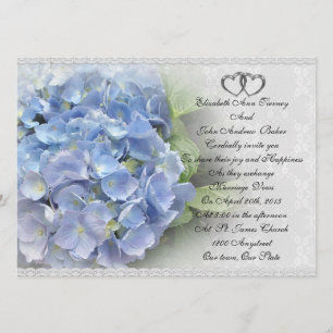 Einladung zur Hochzeit Hydrangea und Lace