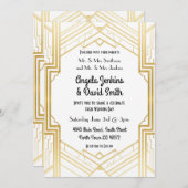 Einladung zur Hochzeit im Art Deco (Vorne/Hinten)