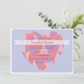 Einladung zur Hochzeit im Dreieck (Stehend Vorderseite)