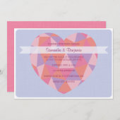 Einladung zur Hochzeit im Dreieck (Vorne/Hinten)