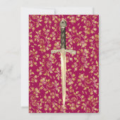 Einladung zur Hochzeit im Gold Mittelalter (Rückseite)