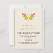 Einladung zur Hochzeit im Herbst - Blätter aus Eic (Vorderseite)