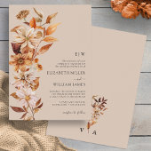 Einladung zur Hochzeit im Herbst Monogramm