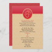 Einladung zur Hochzeit im indischen Stil (Vorne/Hinten)