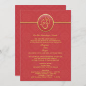 Einladung zur Hochzeit im indischen Stil (Vorne/Hinten)