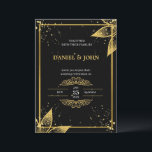 Einladung zur Hochzeit im indischen Stil: Schwarz<br><div class="desc">Feiern Sie die Gewerkschaft von zwei Soulen und den Reichtum der indischen Kultur mit unserer exquisiten indischen Hochzeitseinladung. Diese einzigartige und maßgeschneiderte Einladung spiegelt das Wesen einer traditionellen indischen Hochzeit wider,  die durch lebhafte Farben und komplexe Muster,  die Liebe,  Wohlstand und Freude symbolisieren,  geprägt ist.</div>