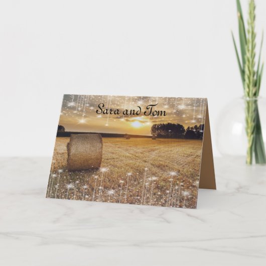 Einladung zur Hochzeit im Landstil (Vorderseite)