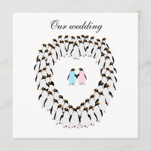 Einladung zur Hochzeit im Pinguin