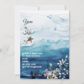 Einladung zur Hochzeit im rustikalen Ozean (Vorderseite)