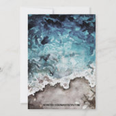 Einladung zur Hochzeit im rustikalen Ozean (Rückseite)