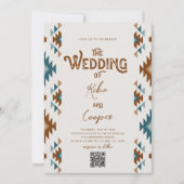 Einladung zur Hochzeit im Südwesten mit QR-Code (Vorderseite)