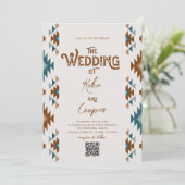 Einladung zur Hochzeit im Südwesten mit QR-Code (Stehend Vorderseite)