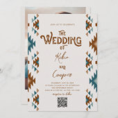 Einladung zur Hochzeit im Südwesten mit QR-Code (Vorne/Hinten)