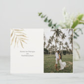 Einladung zur Hochzeit im tropischen Foto (Stehend Vorderseite)