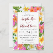 Einladung zur Hochzeit im tropischen Plumeria Temp (Vorderseite)